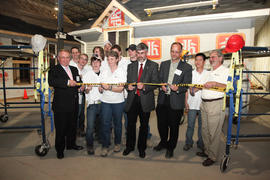 President John Davies and others at the Riddell Lab ribbon cutting ceremony : [photograph]