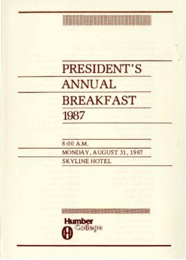 President's Annual Breakfast : [1987 programme]