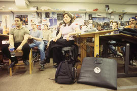 A photograph of attentive Industrial Design students in class