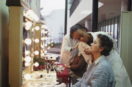 Photograph of a cosmetology student and client