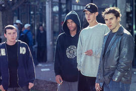 Photograph of students with cigarettes'