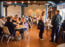 Photograph of a bustling Lakeshore cafeteria