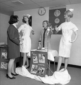 Photograph of a career in Nursing being promoted at an open house