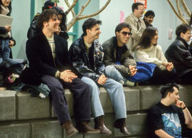 Photograph of students in the Student Centre