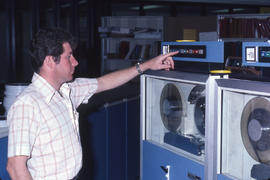 Photograph of Computer Operator Ed McDowell at work