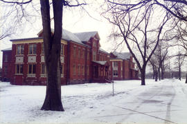 Photograph of Cottage D in the snow