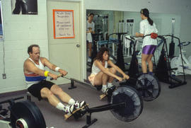 Photograph of Humber staff using exercise equipment in Athletics
