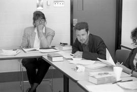 Photograph of Madeleine Matte during a creative writing workshop