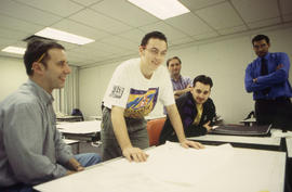 Photograph of students in the Graphic Arts program
