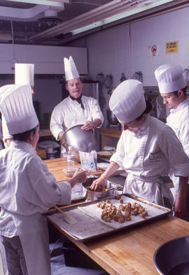 Photograph of Chef Michael McFadden with his students