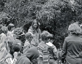 Photograph of a Group of Children Being Guided Through the Arboretum