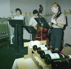 Photograph of entertainers playing instruments