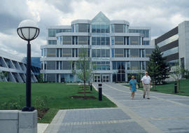 Photograph of the NX building, north campus main entrance