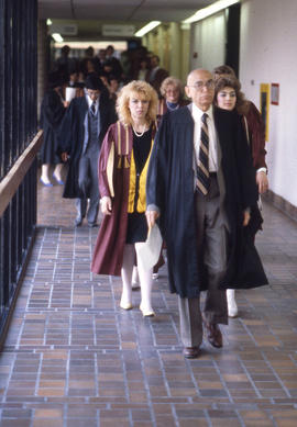 Photograph of the graduating class walking to the convocation ceremony