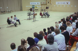 Photograph of orientation event in the Athletic Centre