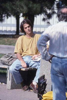 Photograph of Two People Talking
