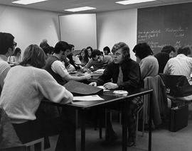Photograph of Students working in groups in a Business Division Marketing Class