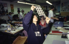 Photograph of a student in the Industrial Design program
