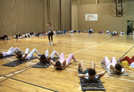 Photograph of the Reebok Q107 Aerobathon event in the Athletic Centre