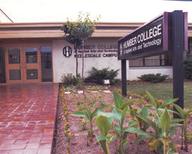 Photograph of the entrance to the Keelesdale Campus