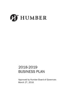 Humber College business plan, 2018-2019