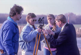 Photograph of Civil Engineering students and their faculty member