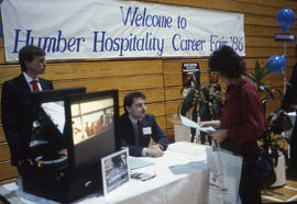 Photograph of the Humber Hospitality Career Fair exhibit
