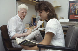 Photograph of student receiving assistance