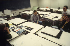 Photograph of students in the Graphic Arts program