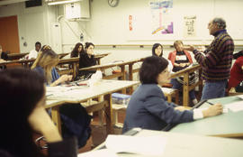 Photograph of faculty member teaching Design Foundations students