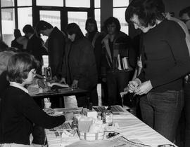 Photograph of Students Lining Up at a Blood Donor Clinic