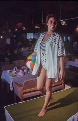Photograph of a Fashion student in a fashion show