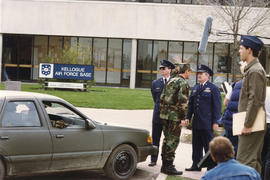 Photograph of Humber North Campus registration entrance used as a filming set