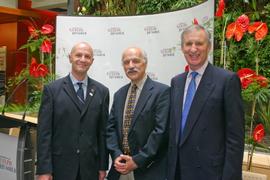 President Squee Gordon (right) and officials at Guelph-Humber opening : [photograph]