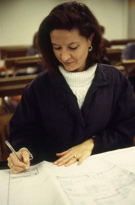 Photograph of a Design Foundations student