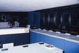 Photograph of Computer Operator Roseanne Bondi in the computer room