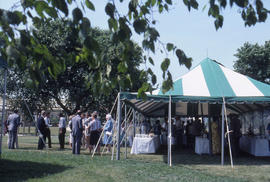 Photograph of the reception tent at the Demonstration Gardens opening