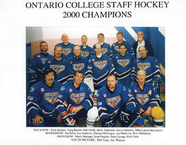 Photograph of the Humber College staff hockey team