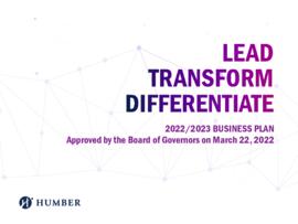 Humber College business plan, 2022-2023