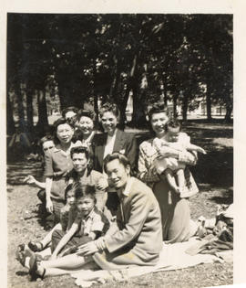 Photograph of Wayson Choy and family