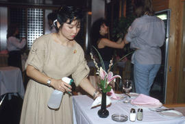 Photograph of a dining table setting