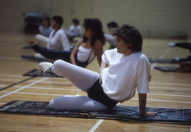 Photograph students participating in an exercise session