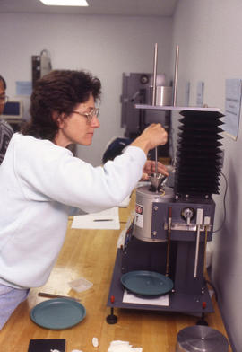 Photograph of a student in the Canadian Plastics Training Centre