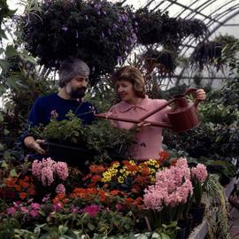 Photograph of Humber Staff Inside the Greenhouse