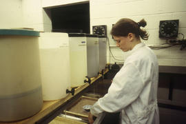 Photograph of a student in the Photography program at work