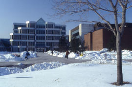 Photograph of an exterior view of the main entrance at North Campus