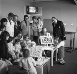Photograph of Gordon Wragg and Others at Etobicoke General Hospital Spending Time with the Kids i...
