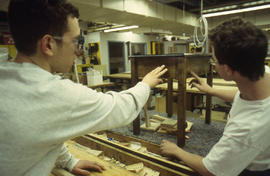 Photograph of students in the Cabinet Making program