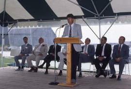 Photograph of Art Coles at the demonstration gardens opening ceremony