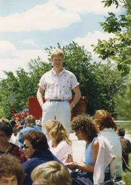 Photograph from the President's faculty and staff barbecue